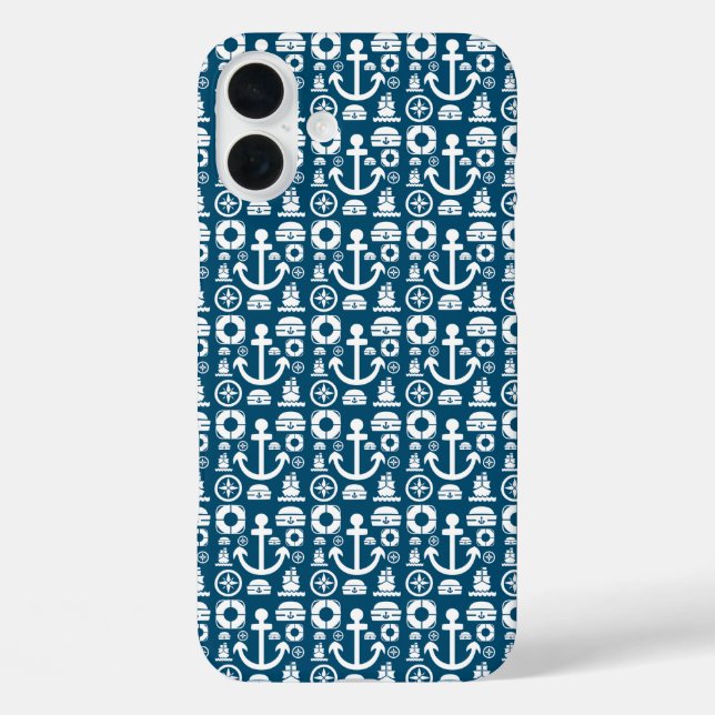 Coques Case-Mate iPhone Marin de la marine Élément motif marin (Verso)