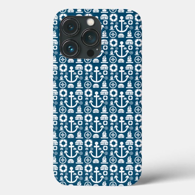 Coques Case-Mate iPhone Marin de la marine Élément motif marin (Verso)