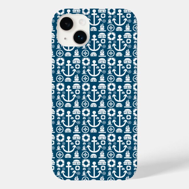 Coques Case-Mate iPhone Marin de la marine Élément motif mer Case-Mate iPh (Verso)