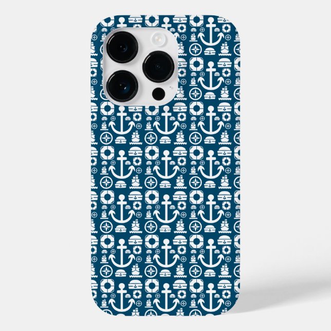 Coques Case-Mate iPhone Marin de la marine Élément motif mer Case-Mate iPh (Verso)