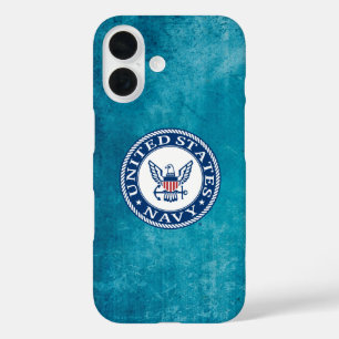 Coques iPhone 16 Marine américaine   Navy Alt Emblem