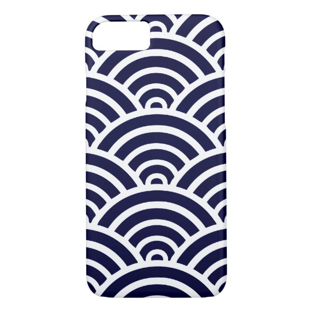 Coques Case-Mate iPhone Marine bleu et blanc Motif à saint Jacques iPhone  (Dos)