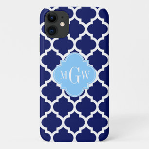Case-Mate iPhone Case Marine Bleu Marocain #5 Ciel Bleu Nom Monogramme