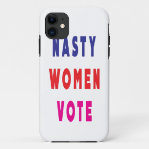 Coque iPhone 11 Marine bleu rose rouge Magenta Nasty Femmes Vote