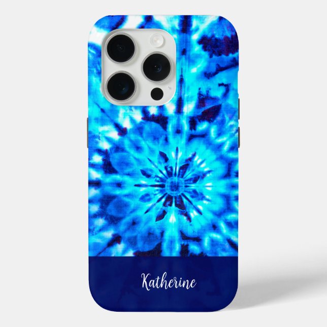 COQUES Case-Mate iPhone MARINE BLUE PERSONNALISÉ TIE DYE DESIGN (Verso)