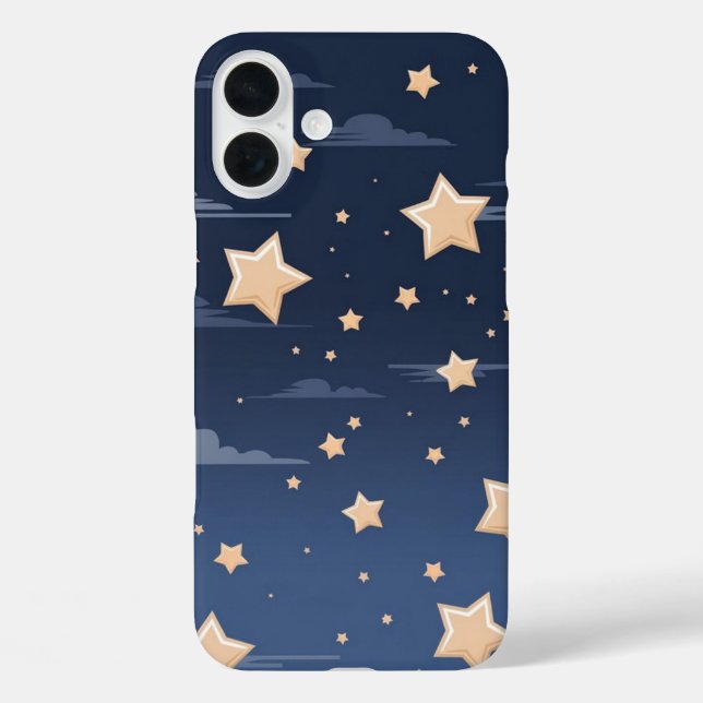 Coques Case-Mate iPhone Marine et Beige clair Big Ol' Stars (Verso)