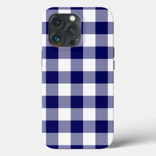 Coque Case-Mate iPhone Marine et En vichy blanc