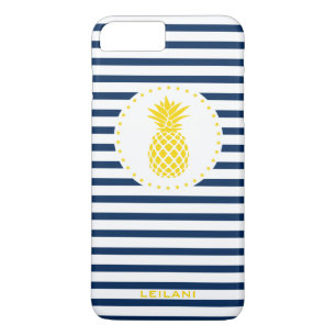 Coques Pour iPhone Marine jaune d'ananas barrée personnalisée