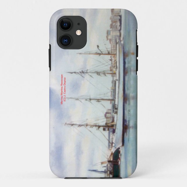 Coques Case-Mate iPhone Marine/Marine/Seascape (Dos)