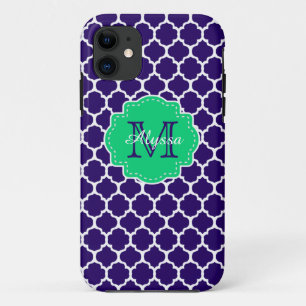 Etui iPhone Case-Mate Marine Quatrefoil vert personnalisé