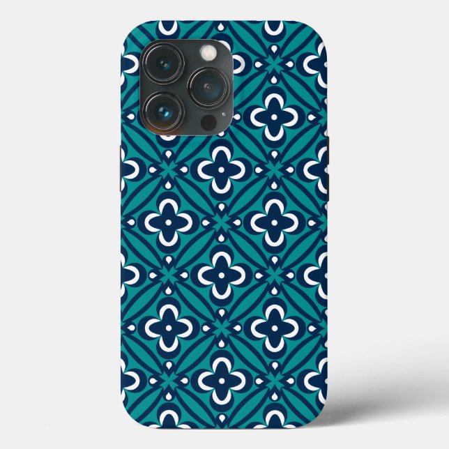 Coques Case-Mate iPhone Marine, Turquoise et blanche (Verso)