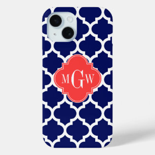 Coque Case-Mate iPhone Marine Whats Marocain #5 Coral Rouge 3 Monogramme 