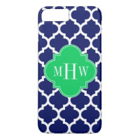 Marine White Marocain #5 Emerald 3 Monogramme init