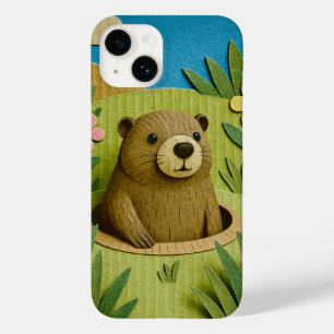 Coque Case-Mate iPhone Marmotte dans son terrier, art de style carton