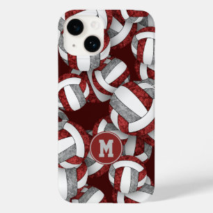 Coque Case-Mate iPhone Maroon gris filles volleyballs cadeaux motifs