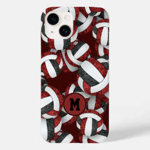 Coque Case-Mate iPhone Maroon noir girly volleyballs motifs cadeaux