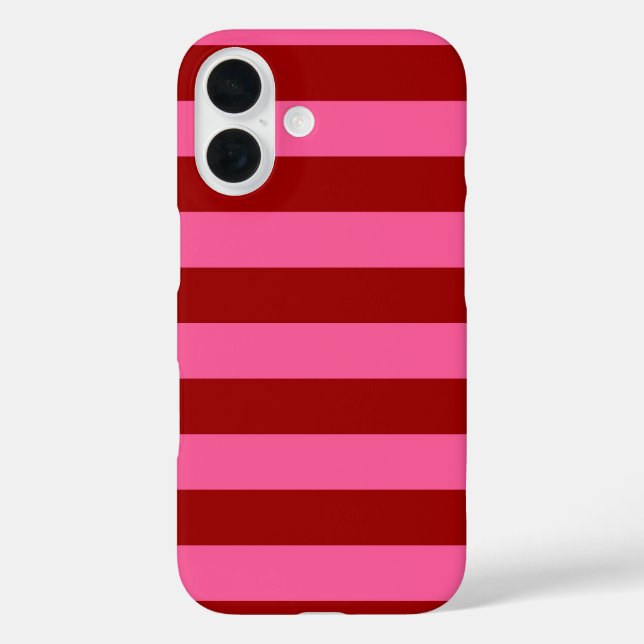 Coques Case-Mate iPhone Maroon Rouge rose rayures Design (Verso)
