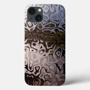 Coque Case-Mate iPhone Marquage Brown Grey Brillant Effet Serpent