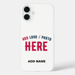 COQUE POUR iPhone 16 PLUS MARQUE BLANCHE MODERNE ET PERSONNALISABLE VÉRIFIÉE
