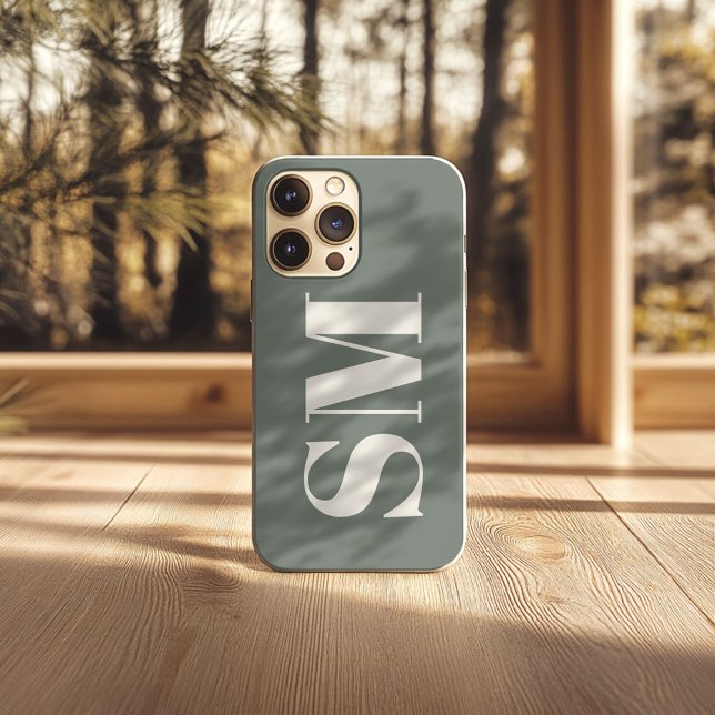 Coques Case-Mate iPhone Marque initiale de Sage Élégant  (Créateur téléchargé)