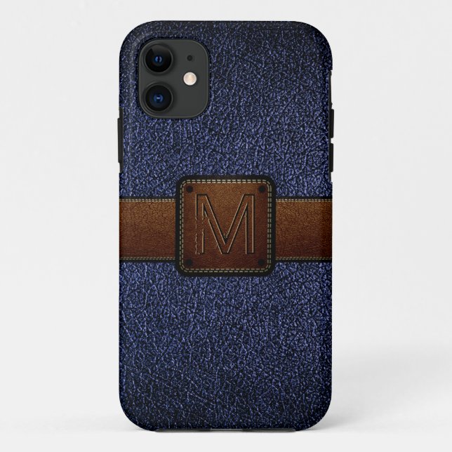 Coques Case-Mate iPhone Marque marron bleu foncé (Dos)