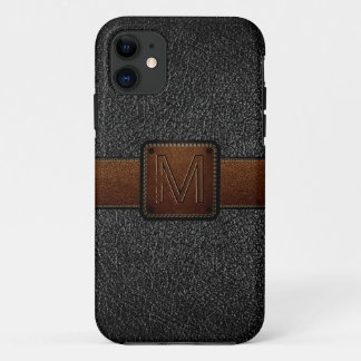 Coque Case-Mate Pour iPhone Marque marron en cuir noir