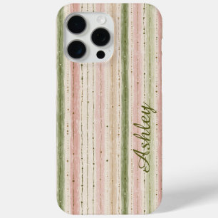 Coque Case-Mate iPhone Marque rayée rose vert tendance
