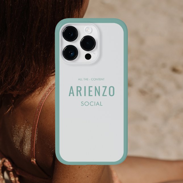 Coques Case-Mate iPhone Marque Retro Turquoise des médias sociaux (Créateur téléchargé)