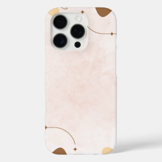 Coque iPhone 16 Pro Marron Crème Esthétique Floral Linktree |