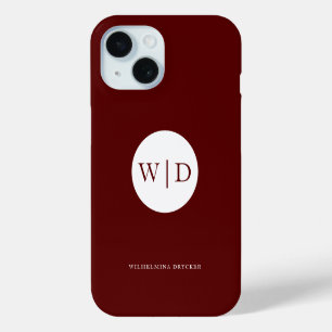 Coque Case-Mate iPhone Marron Personnalisé Monogramme