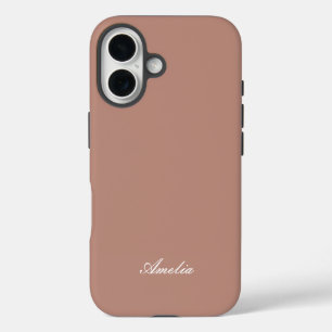 Coque Pour iPhone 16 Marron Terreux Chaud Esthétique Mousse de Mocha