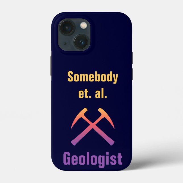 Coques Case-Mate iPhone Marteaux de roche Sunset avec texte personnalisé (Verso)