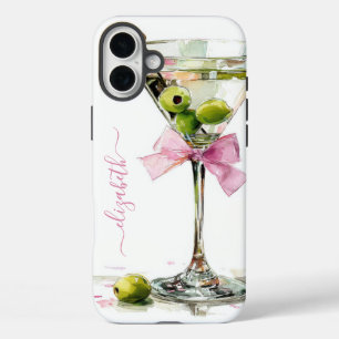 Coque Pour iPhone 16 Plus Martini Élégant Monogrammé