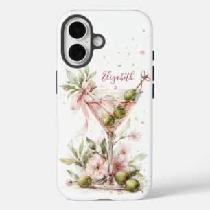 Coque Pour iPhone 16 Martini Élégant Monogrammé
