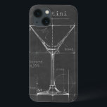 Coque Case-Mate iPhone Martini noir et blanc Plan directeur<br><div class="desc">Martini noir & blanc en verre bleu. Artiste : Ethan Harper. ID d'image : 106174Z.</div>