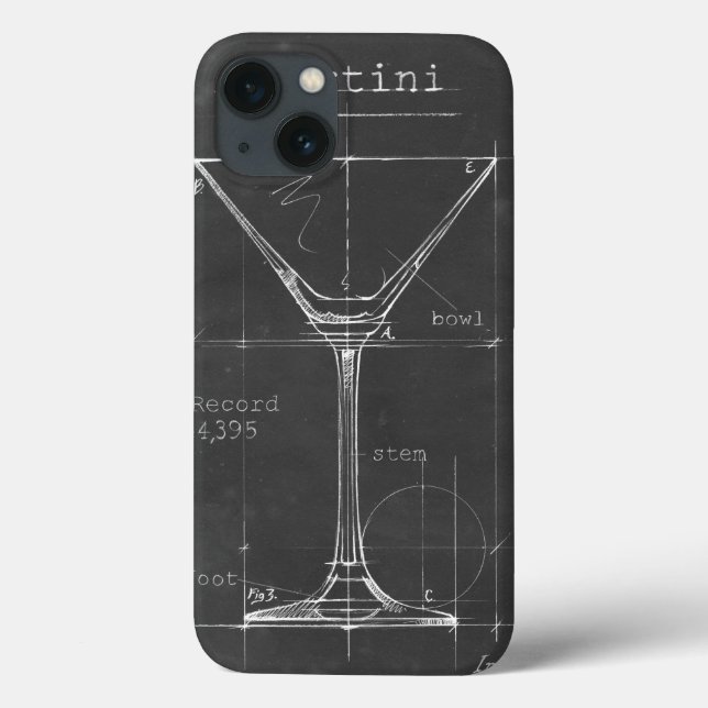 Coques Case-Mate iPhone Martini noir et blanc Plan directeur (Verso)
