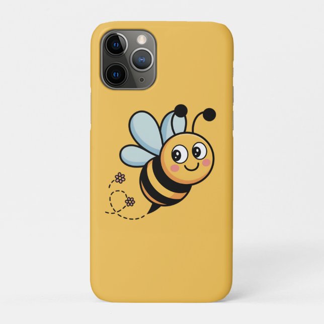 Coques Case-Mate iPhone Mascotte d'abeille enfantine avec piste en pointil (Dos)