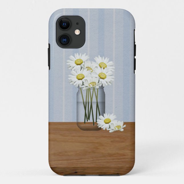 Coques Case-Mate iPhone Mason Jar De Daisies (Dos)