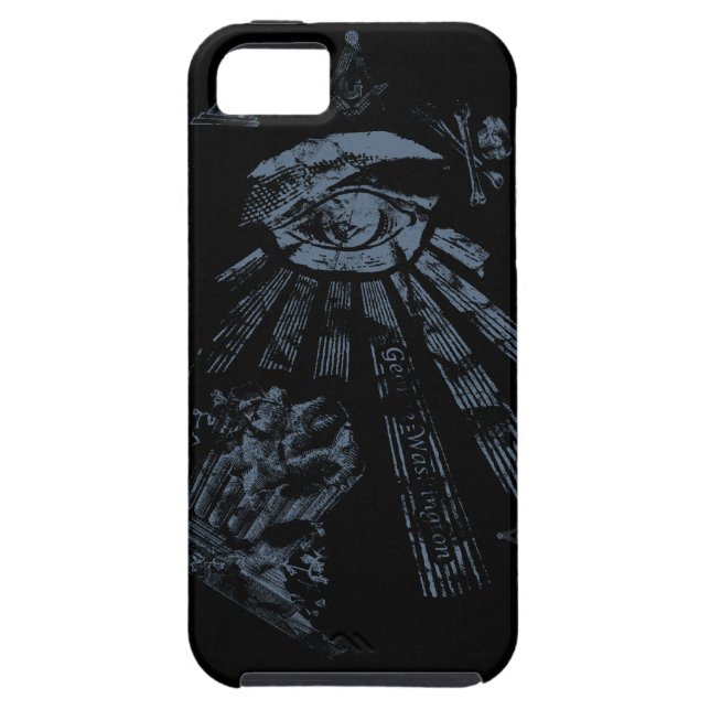 Coques Case-Mate iPhone Masonic Imaginaire bleu (Dos)