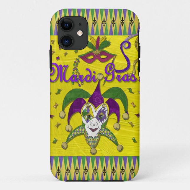 Coques Case-Mate iPhone Masque de bouffon Mardi Gras Arlequin (Dos)