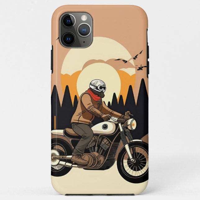 Coques Case-Mate iPhone 💀 Masque de crâne intrépide de motard (Dos)