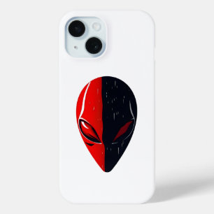 Coque Case-Mate iPhone Masque de Dualité – Visage Minimaliste Rouge et No