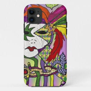 Coque Case-Mate Pour iPhone Masque de plumes de Mardi Gras psychédélique