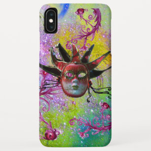 Case-Mate iPhone Case MASQUE JESTER ROUGE NOIR Mascarade violet vert