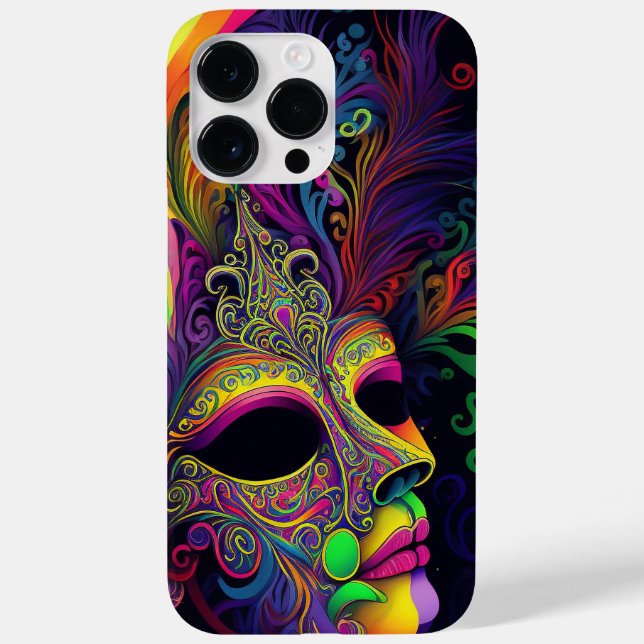 COQUES Case-Mate iPhone MASQUE MARDI GRAS DE COULEUR BRILLANTE (Verso)