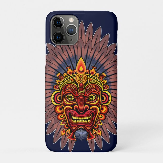 Coques Case-Mate iPhone Masque rituel du roi guerrier tribal (Dos)