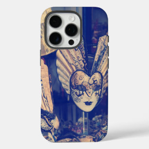 Coque iPhone 16 Pro Masque Vénitien à l'aquarelle vintage – Élégant