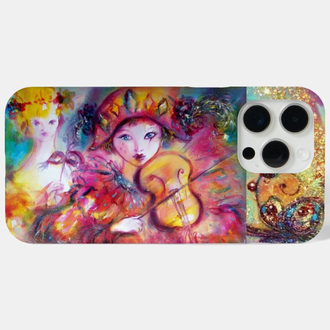 COQUES Case-Mate iPhone MASQUÉRADE VÉNÉTIEN / HARLEQUIN ET COLUMBINE (Verso (horizontal))