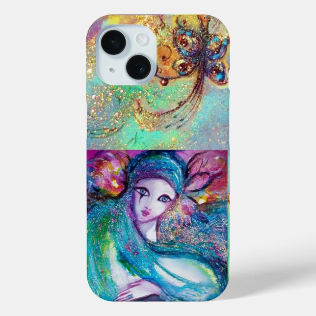 COQUES Case-Mate iPhone MASQUÉRADE VÉNÉTIENNE /MASQUE EN BLEU (Verso)