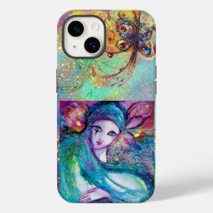 COQUE POUR iPhone 14 MASQUÉRADE VÉNÉTIENNE /MASQUE EN BLEU